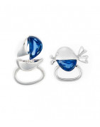 Silver with Blue Stones