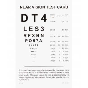 Near Vision Test Card